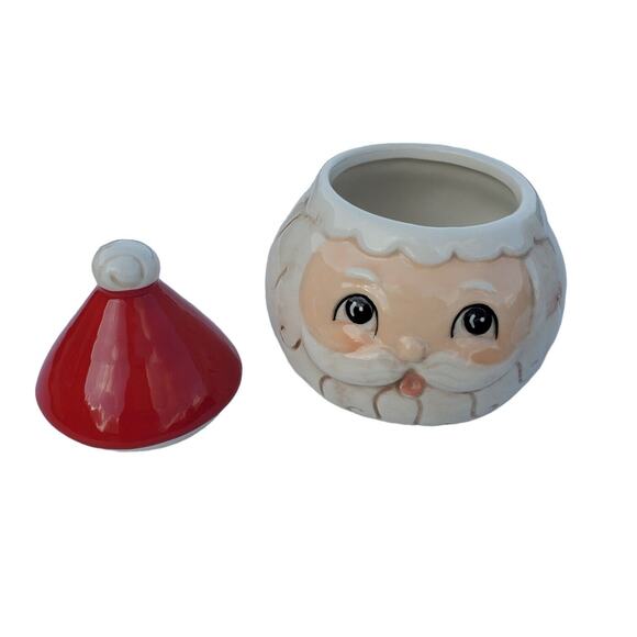 Johanna Parker Transpac Christmas Santa Creamer Sugar Set Retro Nostalgic Gift - Picture 3 of 11